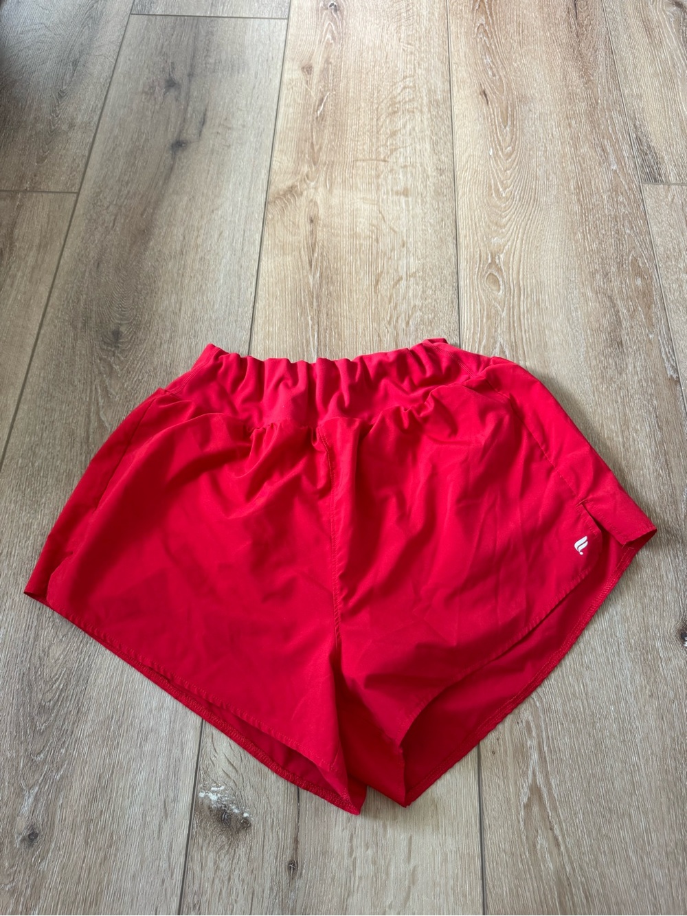 Fabletics women's running shorts Sun Chaser Short red size Large